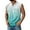 Cyan |#3, variant on Sleeveless Shirts for Men, Men's Vintage Washed and Distressed Cotton Button-Down Stand Collar Pocket Henley Shirts with Pocket Watermelon Red XL