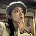 thumbnail image 2 of COCOpeaunt 2002 New Japanese Mohair Knitted Beret Womens Autumn and Winter Fashion Elegant Plush Art Painter Hat Warm Hat, 2 of 6