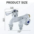 thumbnail image 3 of IMENGL Clearance! Outdoor Antifreeze 2 Way Faucet Du Al Quick Opening Multifunctional Faucet 2 Way Faucet Separator Un Iversal Du Al Faucet Separator for Easy Water Management One Size Blue, 3 of 7