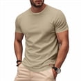 thumbnail image 1 of Camiseta de Viscosa de Bambú para Hombre, Ultra Suave, , Refrescante, Cuello Redondo, Informal, Básica Caqui XL, 1 of 6