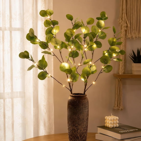 Enchanted Evergreen Olive Branch Lighted Twinkling Tree Lit Stems