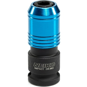 NEIKO 30285A Impact Wrench Adapter, 3/8" Drive Female to 1/4" Hex Converter, Quick Release, Quick Change Chuck, Square to Hex Bit Adapter, Impact Drill Adapter, Cr-Mo Steel Ratchet Wrenches Drivers
