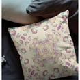 thumbnail image 4 of Rose Wreath Indoor/Outdoor Pillow with Removable Cover in Off-White Purple 26x26, 4 of 5