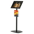 thumbnail image 3 of M&T Displays Decoartive Sign Holder, 11x17 Inch Pedestal Sign Holder with 8.5x11 Inch Brochure Holder Black Floor Standing Aluminum Front Loading Easy Open Poster Advertisement Post, 3 of 8