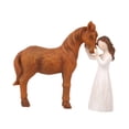 thumbnail image 3 of Figura de caballo abraza a niña BLESIY escultura de niña y caballo, 3 of 8
