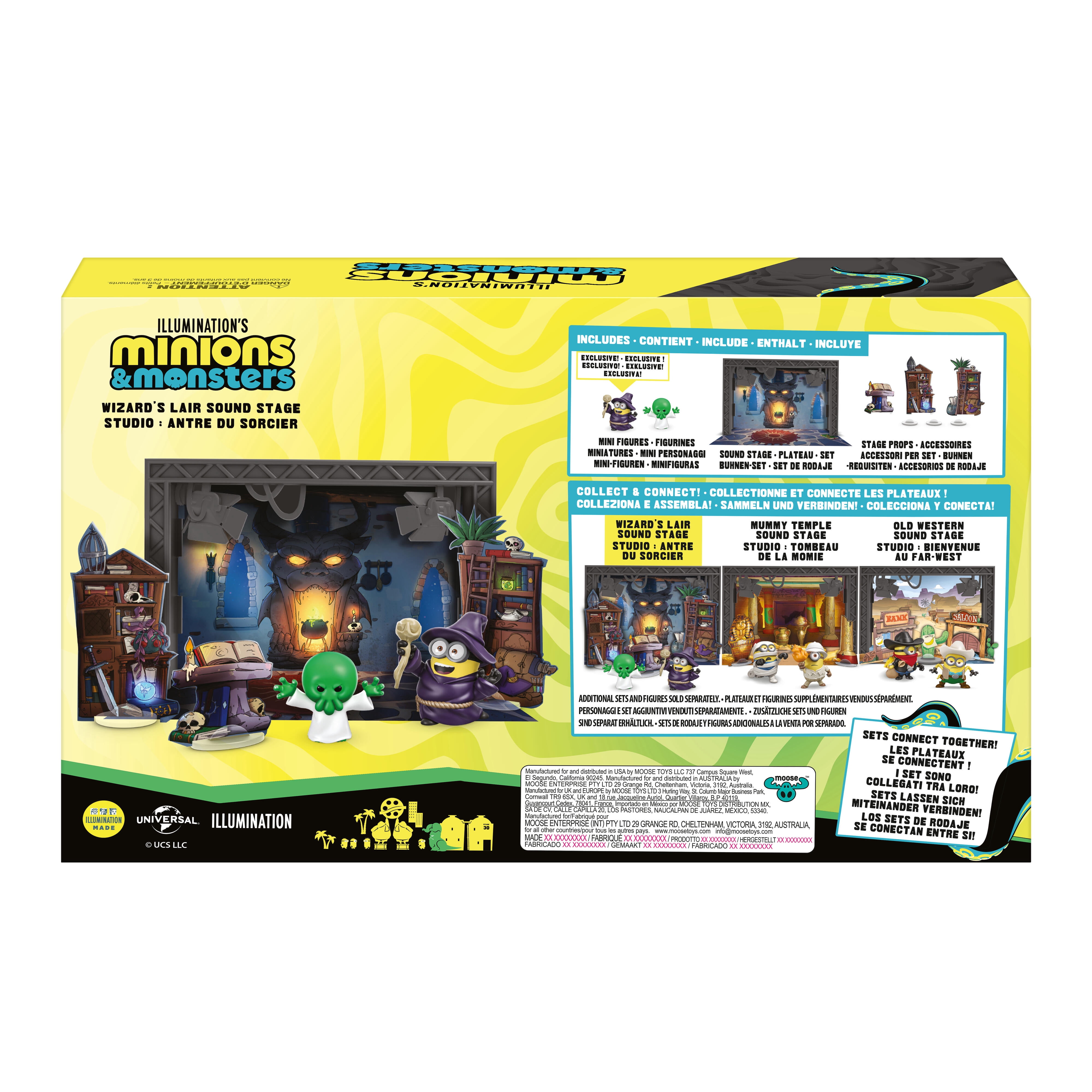 Minions & Monsters Wizard's Lair Sound Stage, Includes 2 Cast & Crew Mini Figures and 3 Themed Stage Props, Ages 4+