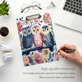 thumbnail image 4 of Acrylic Writing Board Gold 12.5*9 Inch Clipboards Transparent Acrylic Material Suitable For Office Classroom Teachers Fashion Bloggers Stationery Enthusiasts Three Owls, 4 of 9