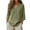 Army Green #1, variant on Linen Tops for Women Summer Plus Size Gauze Shirts 3/4 Sleeve V Neck Button Blouses Dressy Casual Tunic Loose Clothes Ginger M