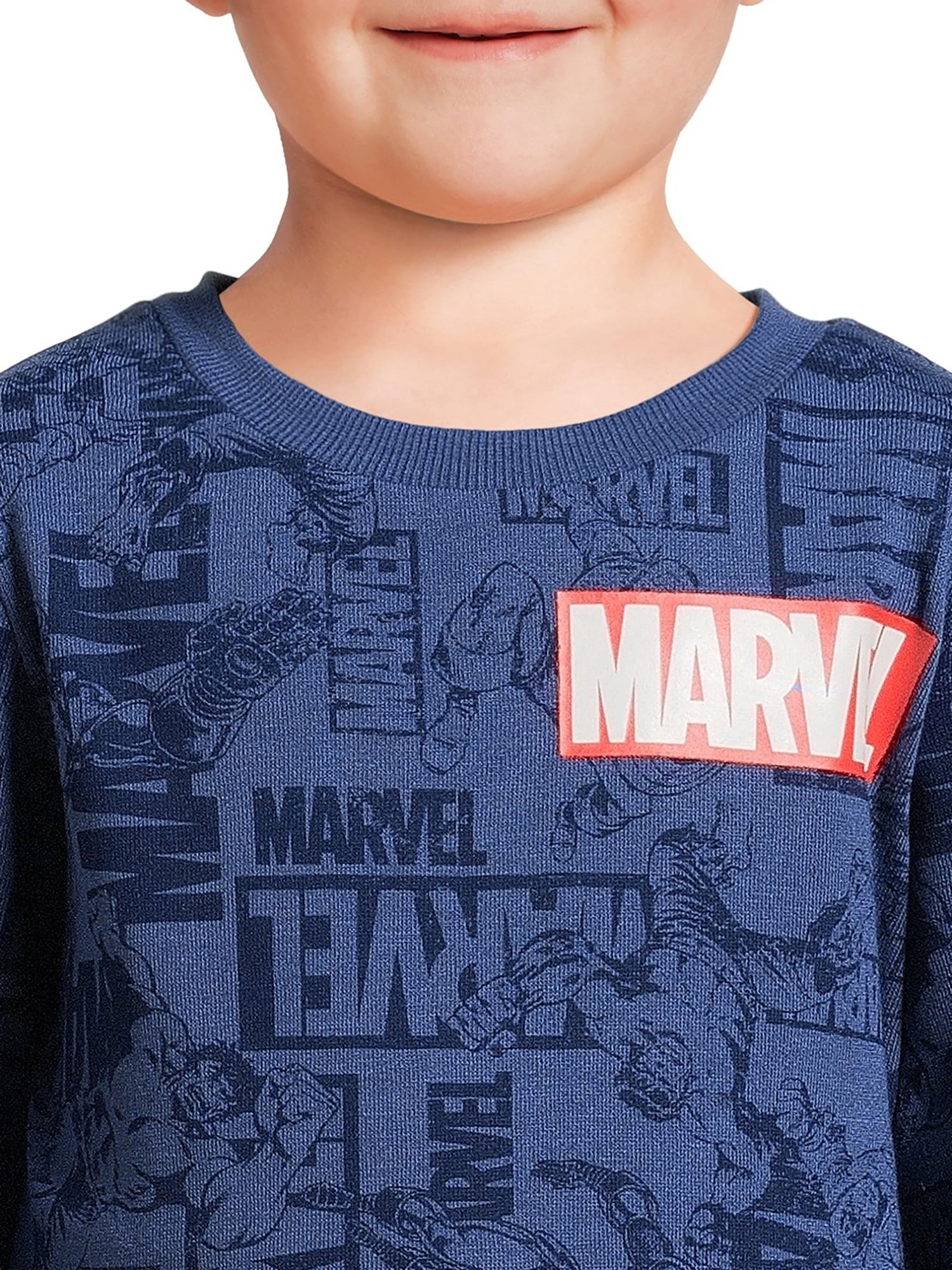 Marvel Toddler Boys’ Crewneck Sweatshirt and Joggers Set, 2-Piece Set, Sizes 2T-4T