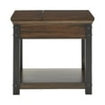thumbnail image 4 of Weston Home Niccola Wood Rectangular End Table with Built-In Outlets, Dark Cherry Finish, 4 of 9
