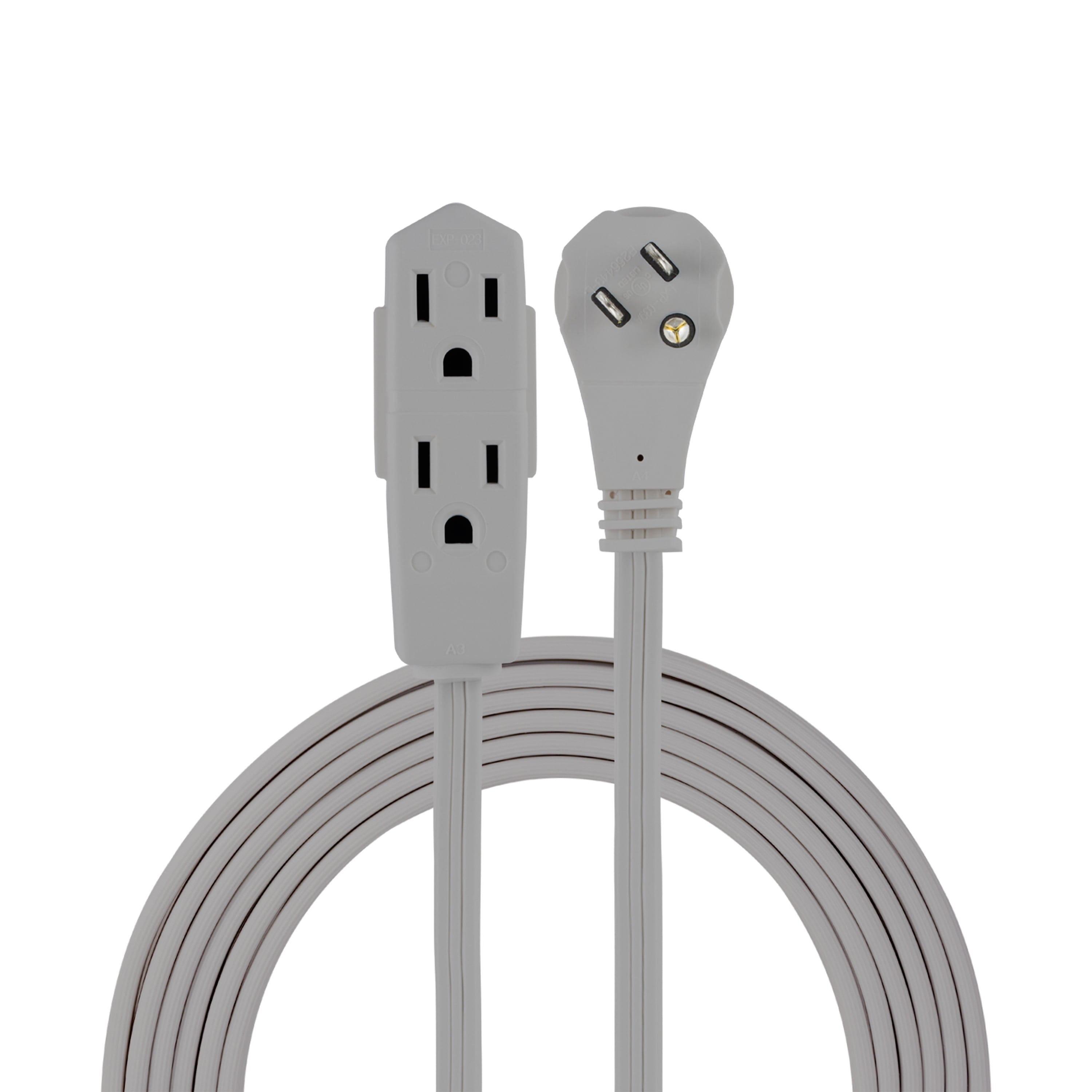 GE 3Outlet Extension Cord, 25ft., Gray 43025
