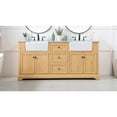 thumbnail image 3 of Elegant Decor Franklin 72" Aluminum MDF Double Bathroom Vanity in Natural Wood, 3 of 15