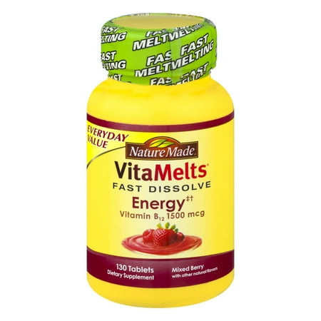 Nature Made VitaMelts Fast Dissolve Energy Vitamin B12 ...