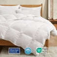 thumbnail image 3 of Peace Nest 360TC Ultra Soft All Season Premium White Goose Down and Feather Fiber Comforter, White, Full/Queen, 3 of 7