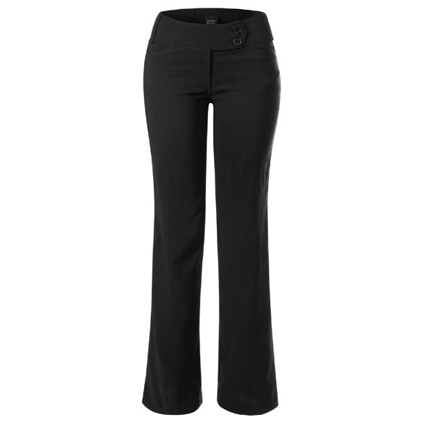 MixMatchy MixMatchy Women's High Waist Slim BootCut Stretch Office