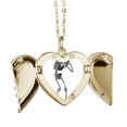 thumbnail image 1 of Backside esqueleto humano dibujo Collar colgante en forma de melocotón con alas Unbranded M, 1 of 3