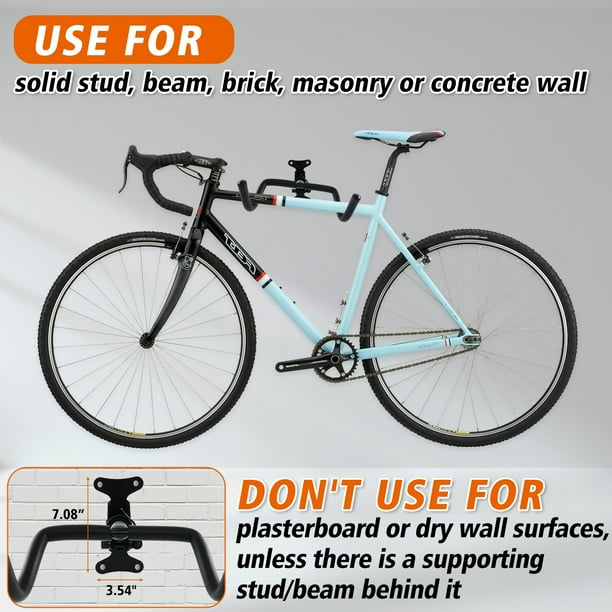LANNEY Bike Wall Mount Hanger 2 Packs Garage Bike Rack Wall Mount Horizontal Foldable Bike Holder Hook Adjustable Bicycle Storage Walmart Business Supplies