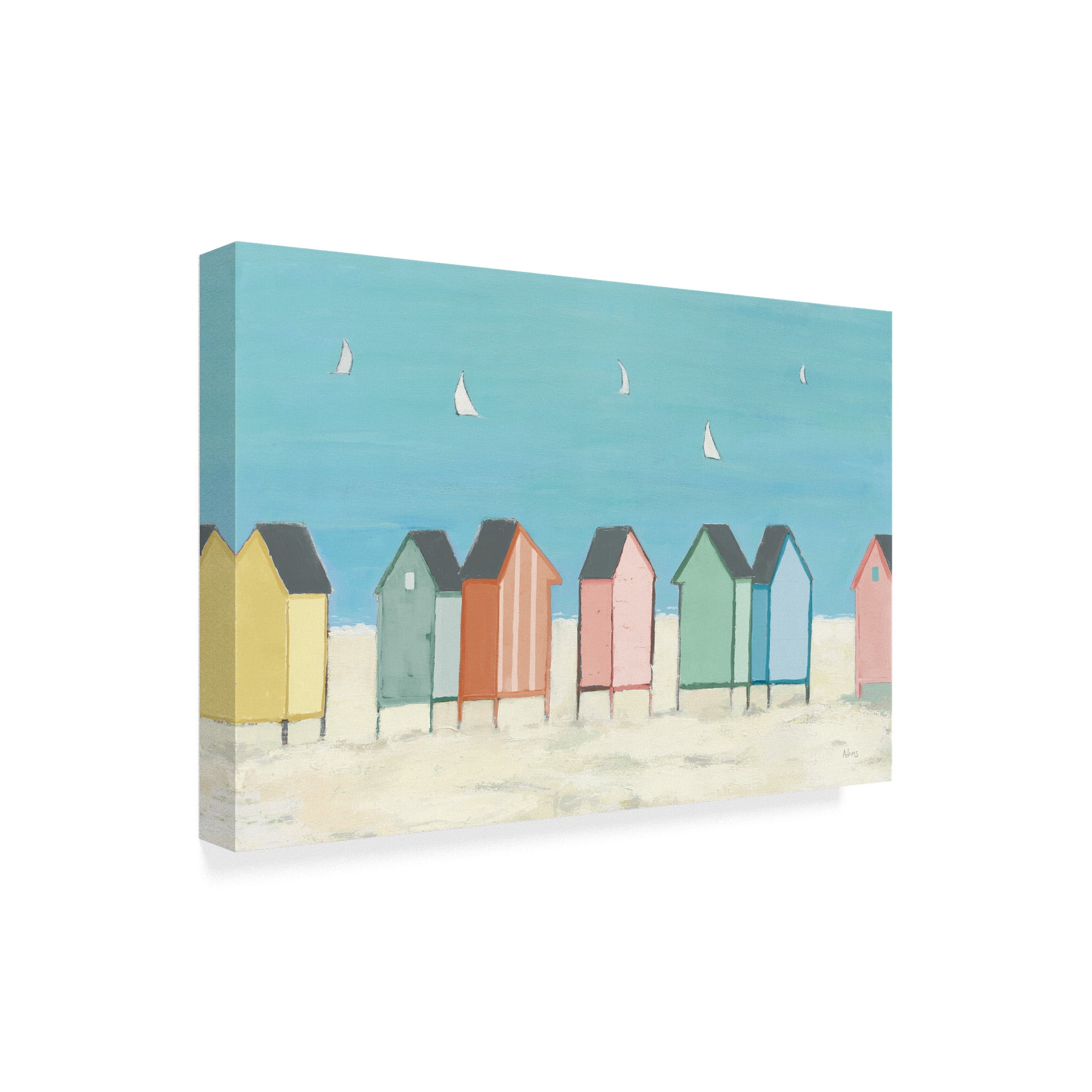 Trademark Fine Art 'Cabanas I Pastel' Canvas Art by Phyllis Adams