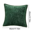 thumbnail image 3 of Zynviq Decorative Pillow Covers Green 18x18inch Couch Pillow Covers Solid Color Polyester with Zipper Square, 3 of 6
