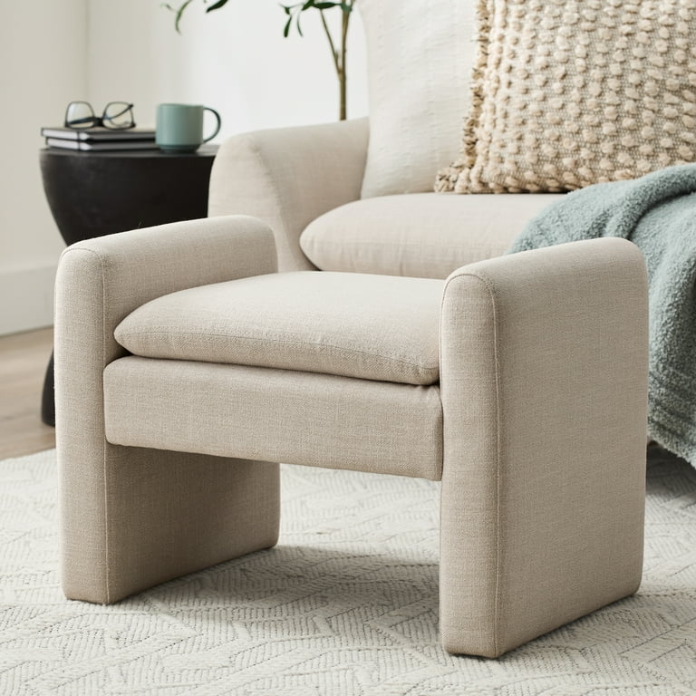 Better Homes & Gardens Emerson Ottoman, Cream photo 2