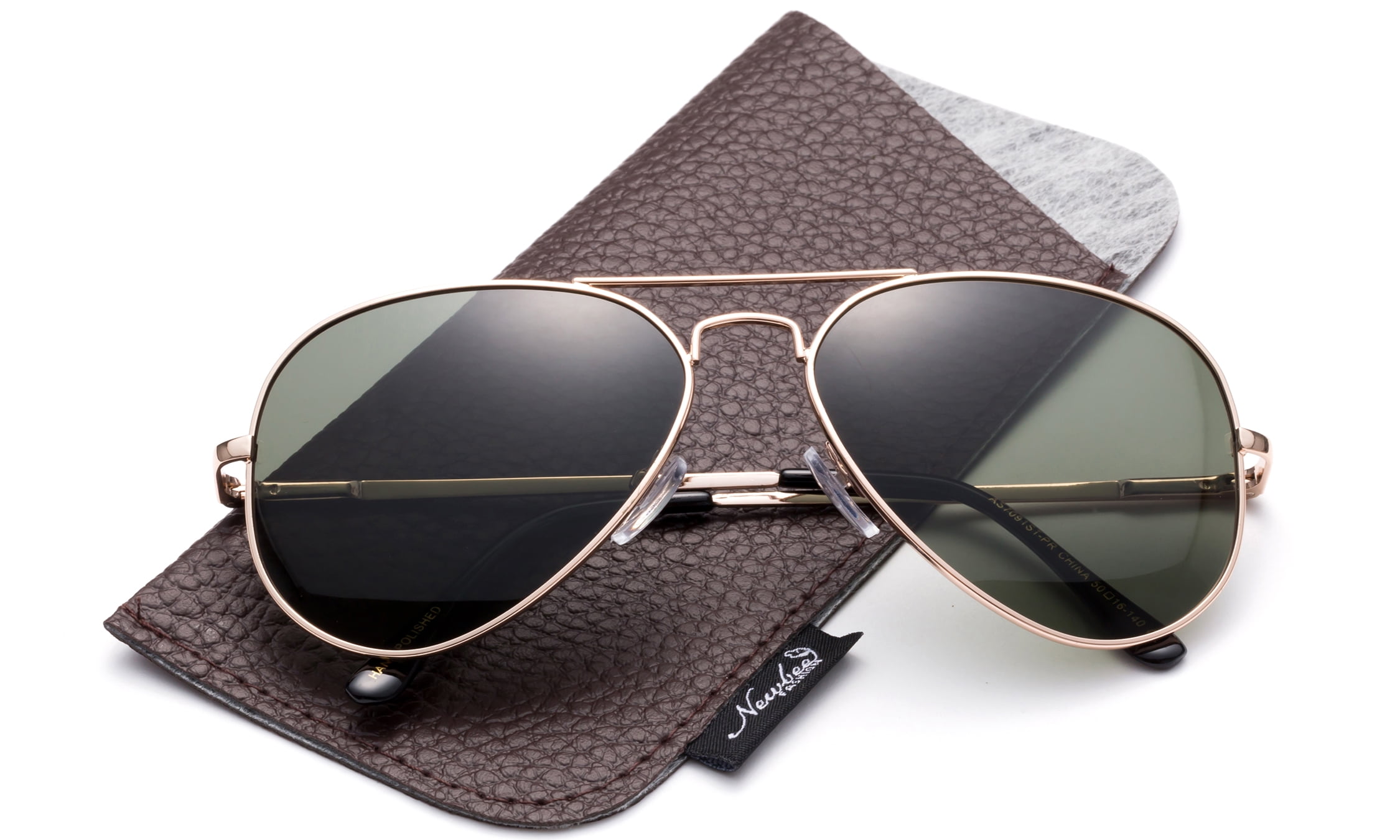 Newbee Fashion Polarized Aviator Sunglasses Mirrored