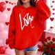 thumbnail image 3 of Sudadera con capucha y estampado de corazón de San Valentín, sudadera de manga larga para niños y niñas, chaqueta para niñas de talla mediana y grande., 3 of 7