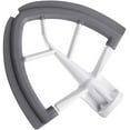 thumbnail image 3 of Batidor de borde flexible para batidora de pie con cabezal inclinable, paleta batidora plana de un cuarto de galón con raspador de tazón con bordes de silicona flexible, blanco, 3 of 5