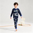 thumbnail image 2 of FEDPOP Toddler Boys Railway Train Graphic Pajamas 2-Piece Long Sleeve Cotton Sleepwear Set Size 4T, 2 of 7
