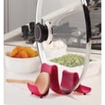 thumbnail image 3 of Hutzler Compact Pot Lid Stand and Spoon Rest, Space Saving Design, Turquoise, 3 of 4