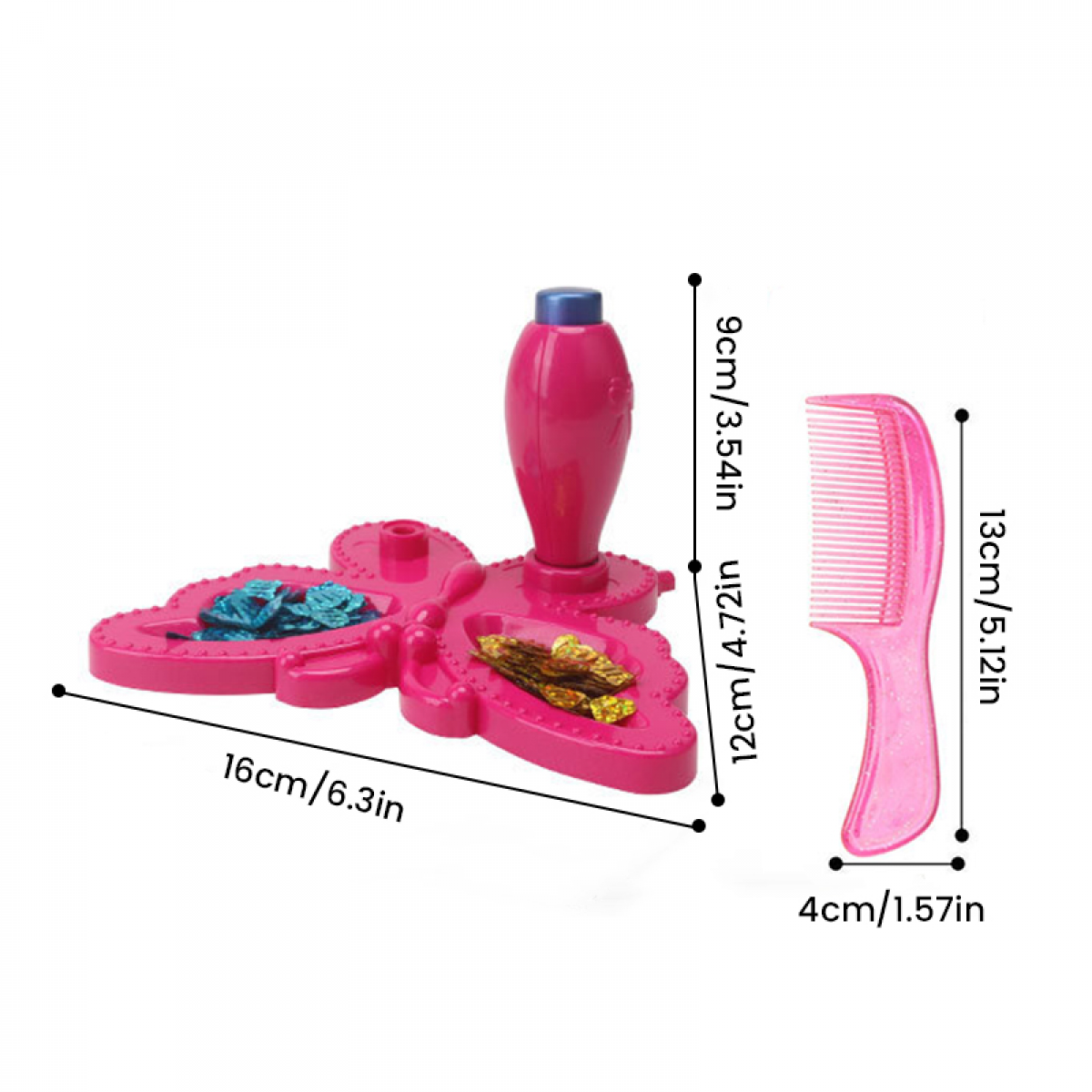 Hair Gem Stamper Kit, Hair Jewels for Girls DIY Toys, Hair Styling Tool with Reusable Shining Hair Accessory, Birthday Christmas Gifts for Girls