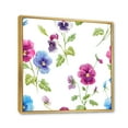 thumbnail image 3 of Designart 'Blue and Pink Pansy Flowers II' Traditional Framed Canvas Wall Art Print, 3 of 5