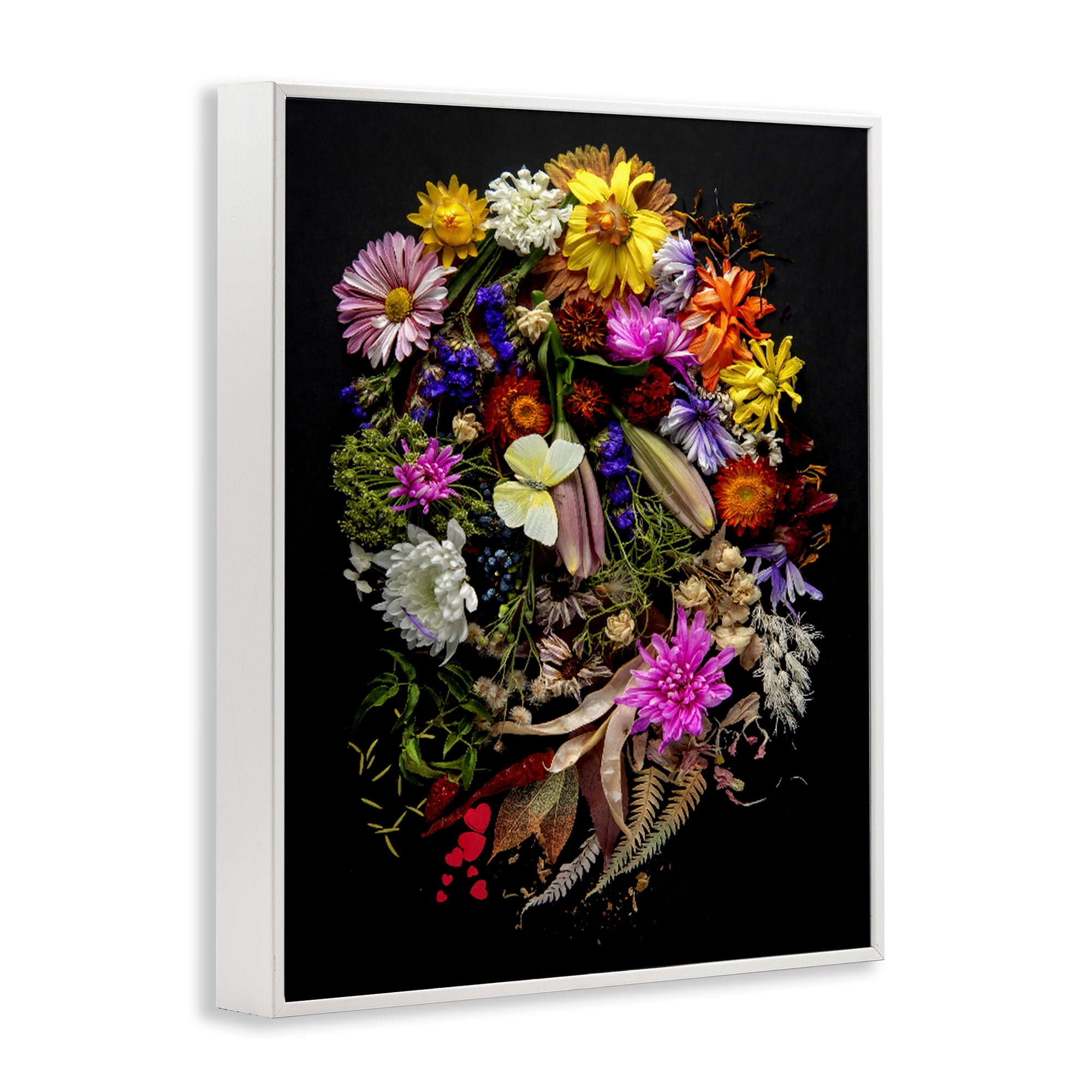 Stupell Industries November Flower Arrangement White Framed Giclee Art, design by Carl Kravats