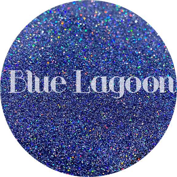Glitter Heart Co. - High Quality Polyester Glitter - 2oz - Blue Lagoon - Holographic Blue Fine