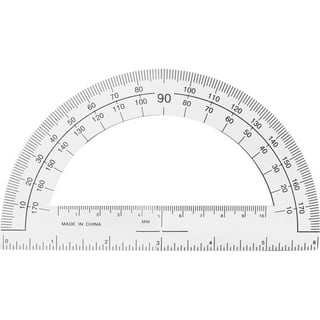 Unique Bargains Plastic Protractor Angle Ruler Educational Students  Stationery Drawing Measuring Tool Clear