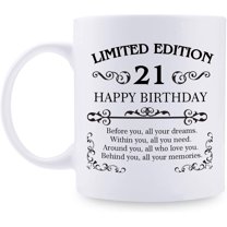 21st Birthday Gifts for Women Men - 11 oz Coffee Mug - 21 Year Old Present Ideas for Son, Daughter, Sister, Brother, Friend, Colleague, Classmate (21st Birthday Gift)