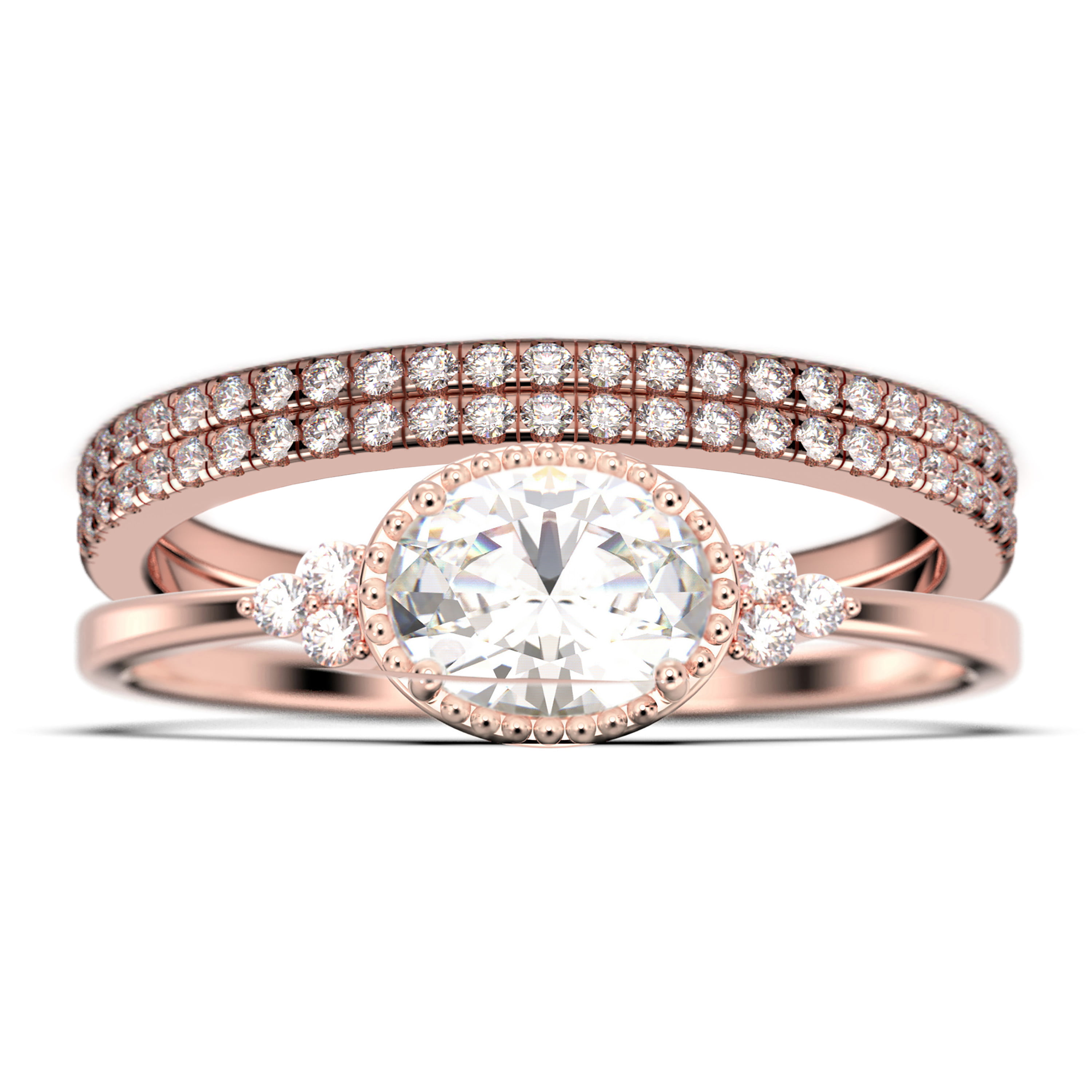 Details about   Vintage Art Deco Ring Engagement Bridal Ring 2Ct Diamond Bezel Set 14K Gold Over 