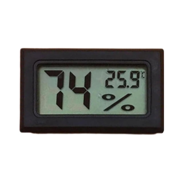 Hygromètre Thermomètre Numérique avec Écran LCD, Mini Jauge d'Humidité Intérieure pour Reptile Réservoir Étui de Guitare Serre Réfrigérateur Garde-Robe