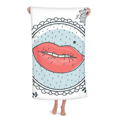 thumbnail image 1 of Lip Flower  Frame Cartoon Pattern Hand Towel Bath Facecloth Soft Cotton Washcloth, 1 of 4