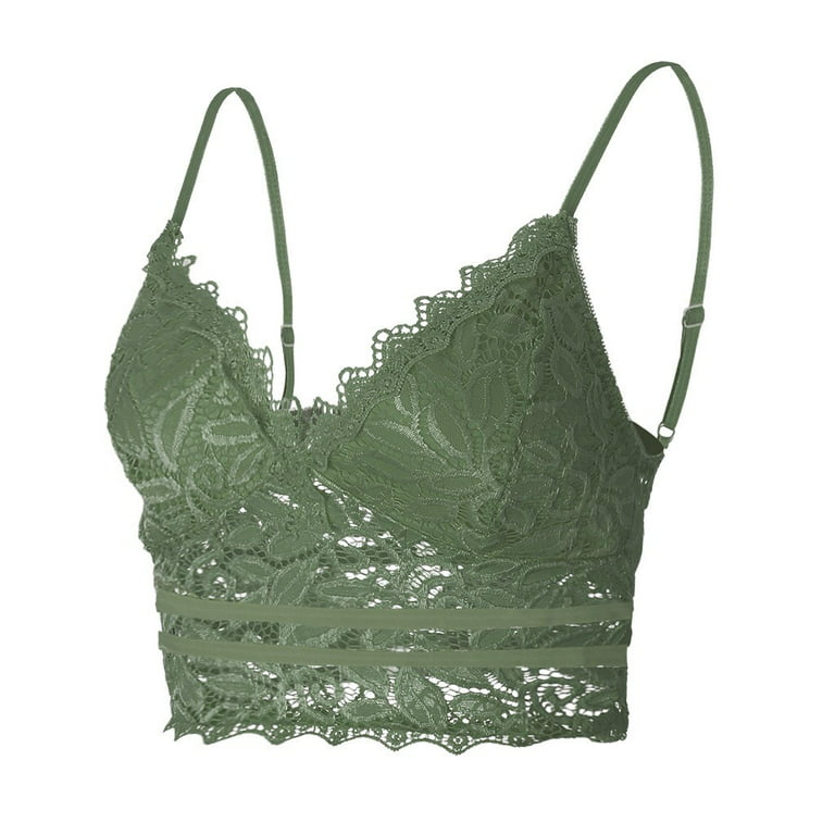 Express, Body Contour Mesh Cropped Cami With Removeable Cups in   Green