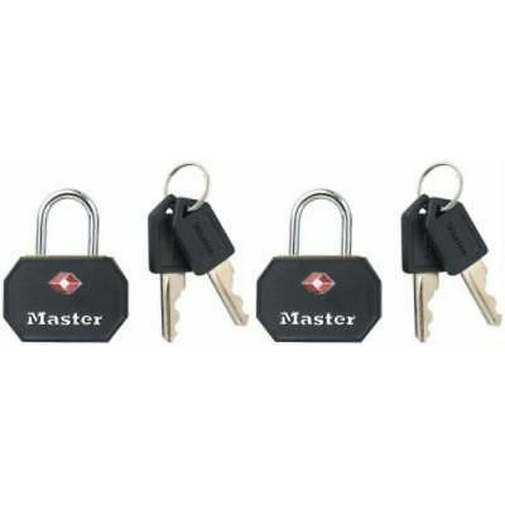 Master Lock MasterLock 11/4" Black Keyed Luggage Lock Keyed Alike