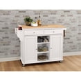 thumbnail image 2 of Bowery Hill Mobile Kitchen Island in Natural and White, 2 of 2