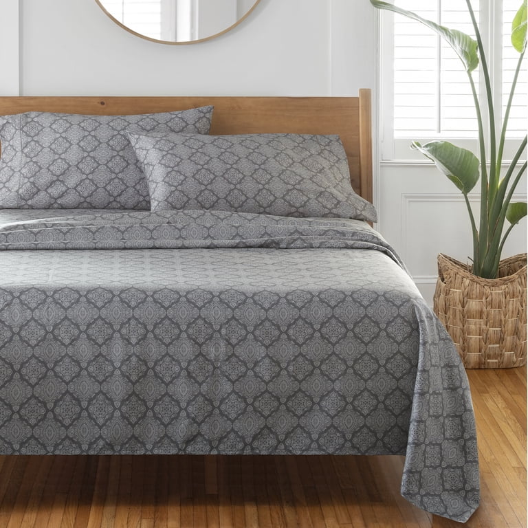 Better Homes & Gardens 3-Piece 400TC Grey HYGROCOTTON Sheet Set