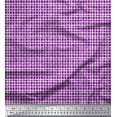 thumbnail image 1 of Soimoi Satin Silk Fabric Check Block Print Fabric by The Yard 42 Inch Wide, 1 of 2