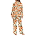 thumbnail image 4 of FOR U DESIGNS Thanksgiving Pumpkin Pajama Sets for Women 2 Piece Button Down Long Sleeve Button Pajama Tops for Women Size XS Button Up Pajamas Pants for Women Winter, 4 of 7
