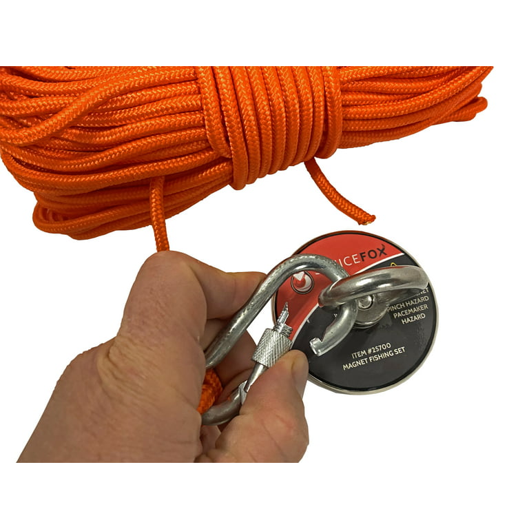 Sluice Fox Sluice Fox magnet fishing kit; strong 550 pound capacity  directional magnet with 65 foot rope and carabiner; magnetic fishing kit  with heavy duty magnets 