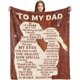 thumbnail image 1 of LHSHID Birthday Gifts for Dad Gift from Daughter Dad Blanket for Birthday Christmas Valentines Day Gift Soft Cozy Flannel Throw Blanket Present for Men Him Husband 50"x60", 1 of 7