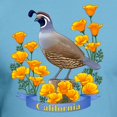 thumbnail image 3 of CafePress - California Quail And Golden Poppy T Shirt - Fitted T-Shirt, Vintage Fit Soft Cotton Tee, 3 of 4
