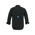thumbnail image 2 of Tuna Men's Fishing Long Sleeve Button Down UPF 50+ Sun Protection Soild Waterproof Fast Dry Shirts (Black 9# XL), 2 of 5
