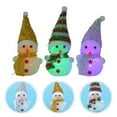 thumbnail image 3 of 3pcs LED Snowmen Night Lamp Christmas Glowing Color Change Light Xmas Party Supplies (Random Pattern), 3 of 9