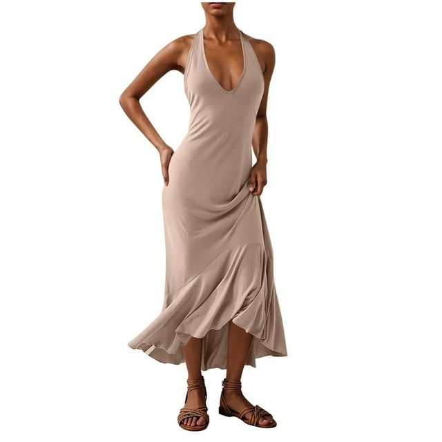 Hauts à Enfiler pour Femmes Vêtements Printemps Automne 2025 Chemises à Manches Longues Tendance Col Rond Ample Hauts de Festival Mode Couleur Unie Sans Manches Col Rond Robe Plissée Mini Grande Taille pour Femmes Été